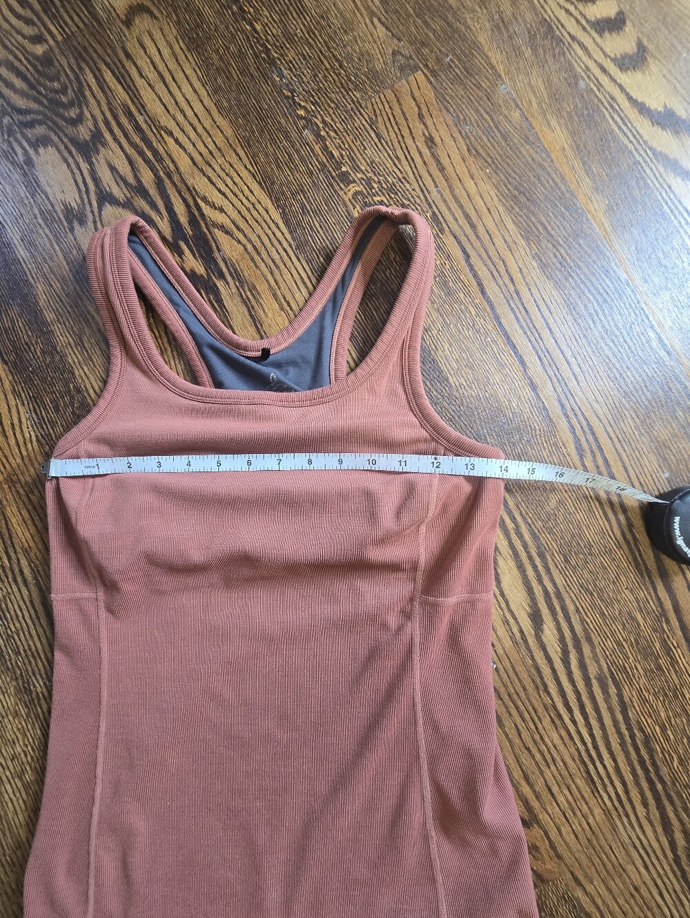 prAna Women’s Ribbed Racerback Tank Top Built-In Bra - Picture 5 of 6